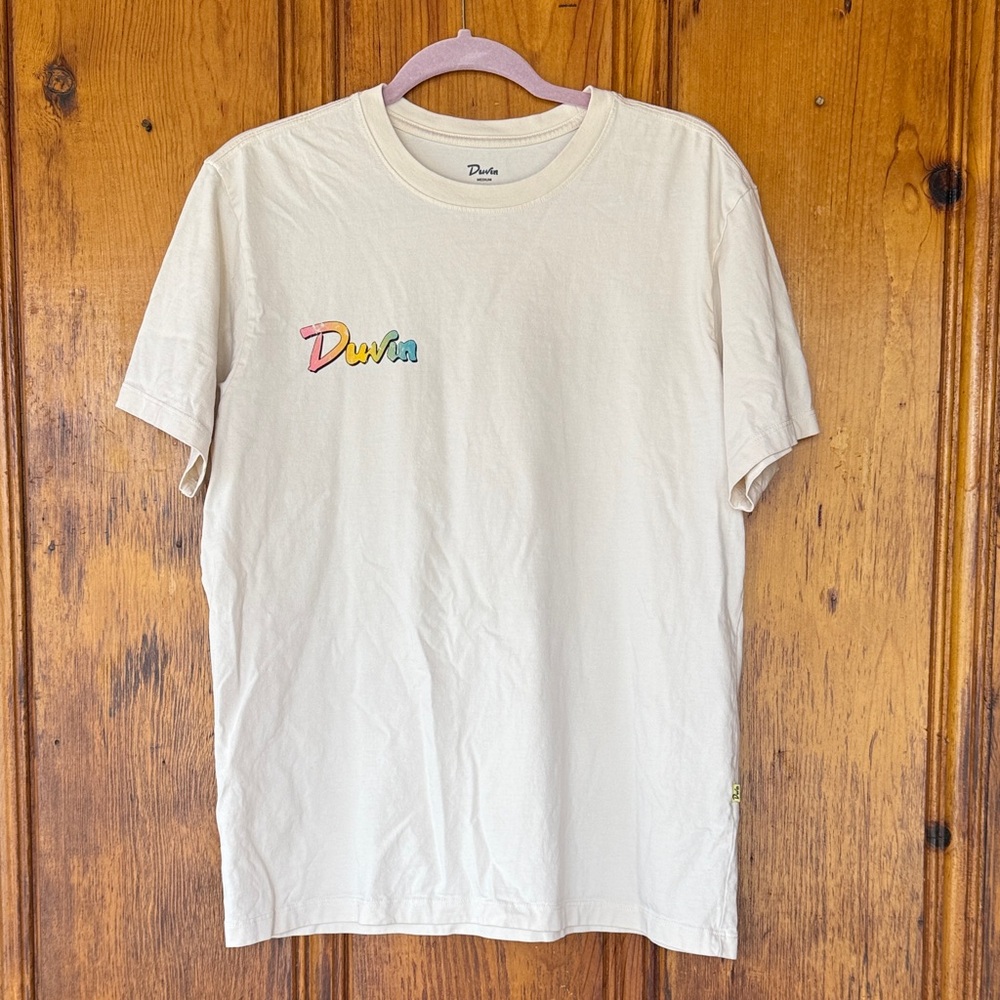 Cream Short-Sleeve Logo Tee - Casual Men's Shirt